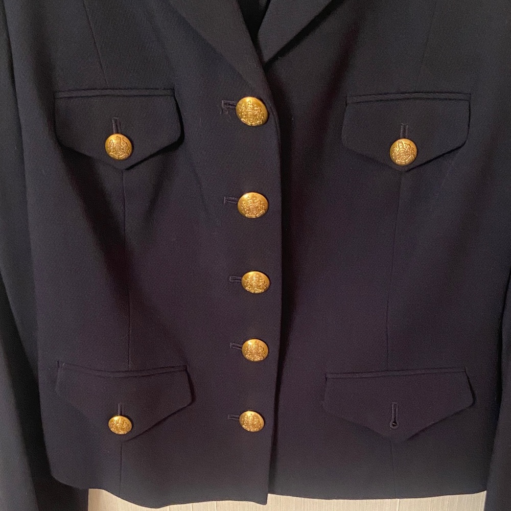 Ralph Lauren Navy Blazer with Gold Buttons - Picture 4 of 11